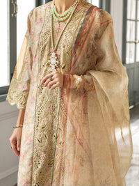 Olive Green Poly-Lawn 3Pc Unstitched - ALP-3PS-1782