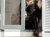 Black Poly-Organza 3Pc Stitched - ALP-3PS-1783