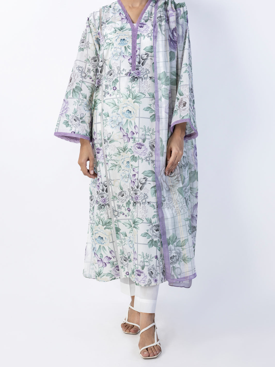 Light Green Lawn 2 Piece Unstitched - ALP-2PS-1792 - Almirah Online