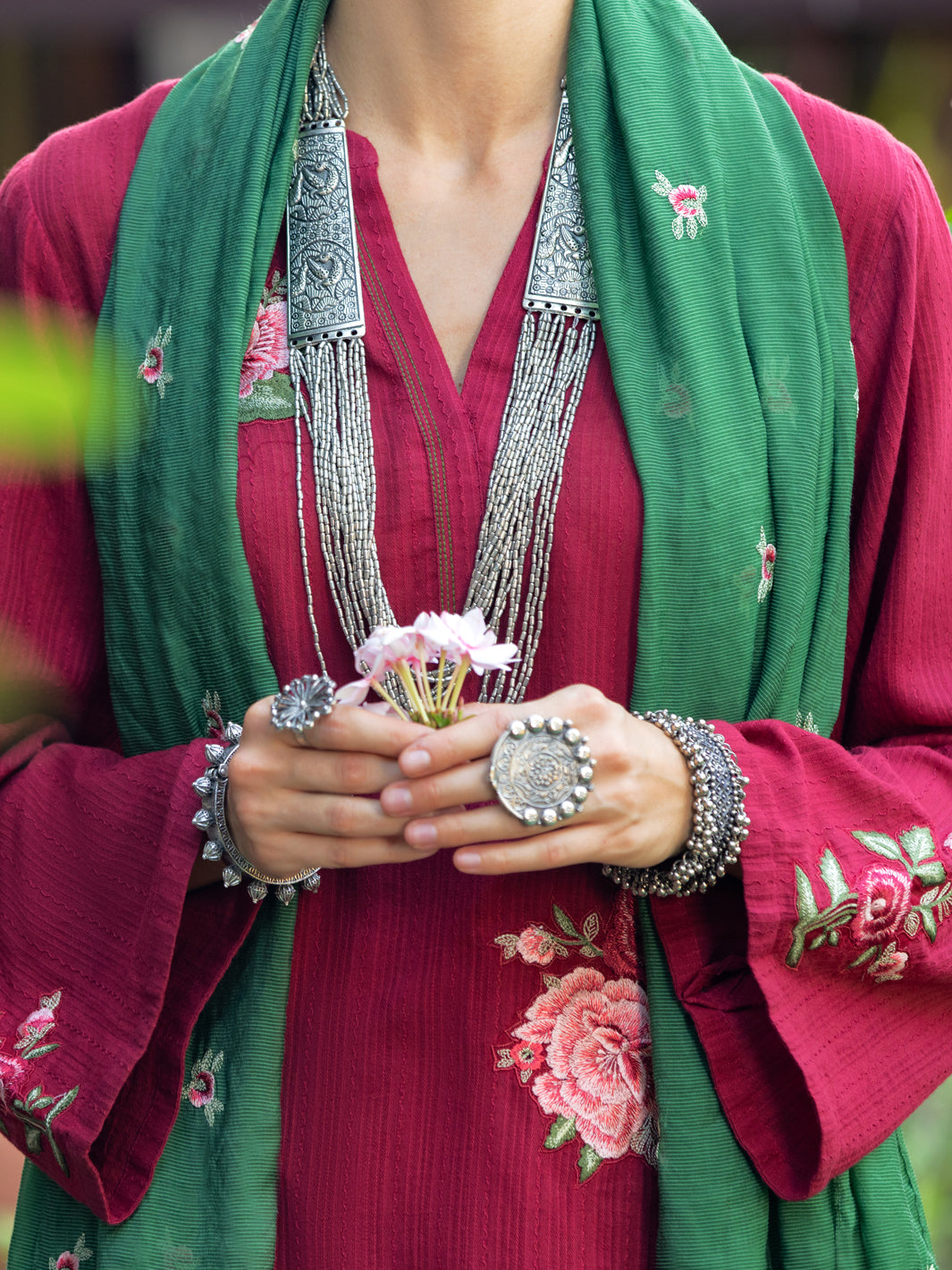 Maroon Dobby 3 Piece Stitched - ALP-3PS-1831 - Almirah Online