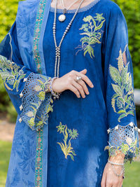 Blue Jacquard 3Pc Unstitched - ALP-3PS-1862