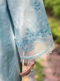 Sky Blue Jacquard 3Pc Unstitched - ALP-3PS-1865
