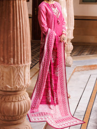 Pink Lawn 3Pc Unstitched - ALP-3PS-1893