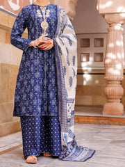 Blue Lawn 3 Piece Stitched - ALP-3PS-1894 - Almirah Online