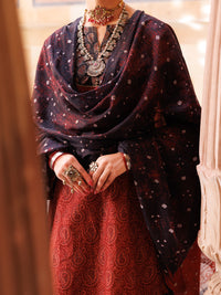 Maroon Lawn 3Pc Stitched - ALP-3PS-1898