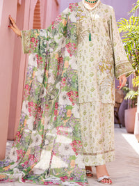 Green Maple Silk 3Pc Stitched - ALP-3PS-1910