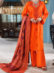 Orange Cotton Dobby 3 Piece Unstitched - ALP-3PS-1924 - Almirah Online