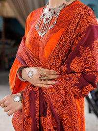 Orange Cotton Dobby 3Pc Stitched - ALP-3PS-1924