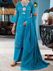 Sea Green Jacquard 3 Piece Unstitched - ALP-3PS-1926 - Almirah Online