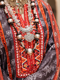 Black Poly-Lawn 3Pc Stitched - ALP-3PS-1955B