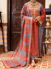 Multicolor Poly-Lawn 3 Piece Unstitched - ALP-3PS-1958A - Almirah Online