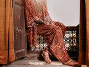 Brown Poly-Lawn 3 Piece Stitched - ALP-3PS-1959A - Almirah Online