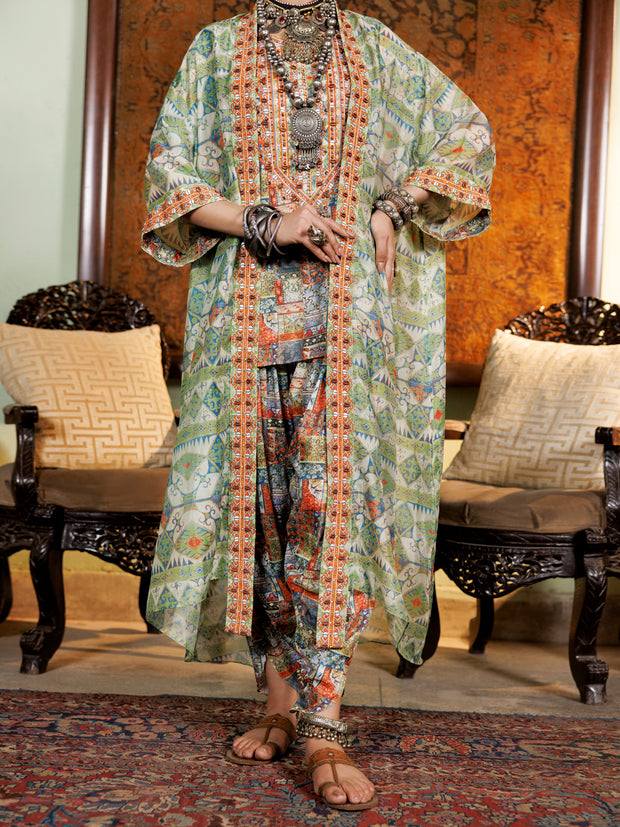 Light Green Poly-Lawn 3 Piece Stitched - ALP-3PS-1960A - Almirah Online