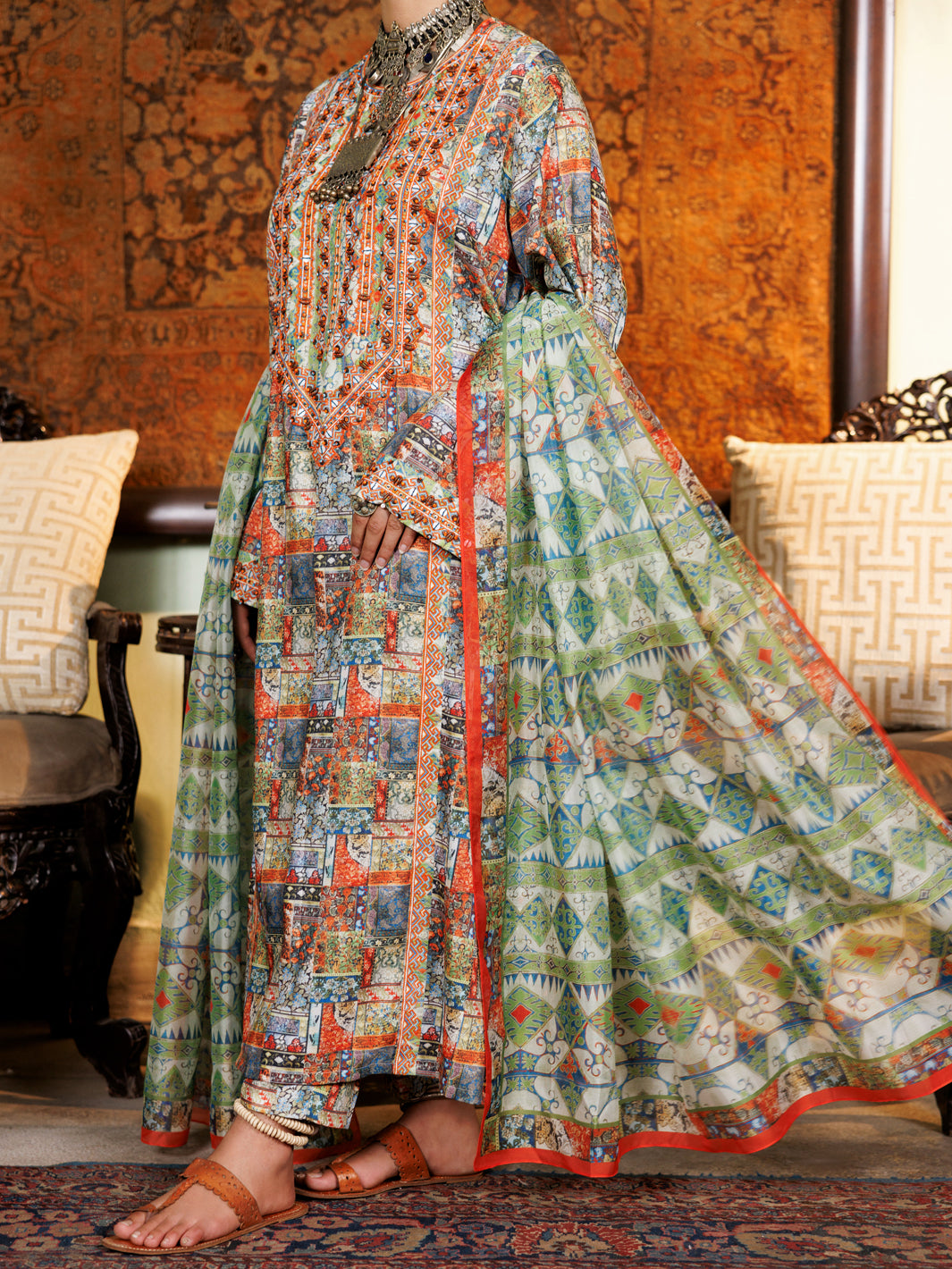 Light Green Poly-Lawn 3Pc Stitched - ALP-3PS-1960B