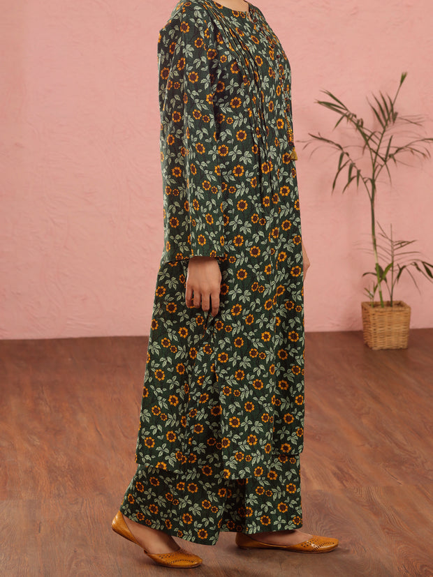 Dark Green Cambric 2 Piece Stitched - ALP-2PS-LKS-1968 - Almirah Online