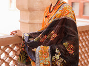 Orange Lawn 3 Piece Stitched - ALP-3PS-1973 - Almirah Online