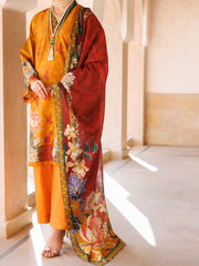 Orange Lawn 3 Piece Unstitched - ALP-3PS-1974 - Almirah Online