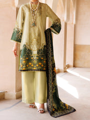 Green Lawn 3 Piece Unstitched - ALP-3PS-1975 - Almirah Online