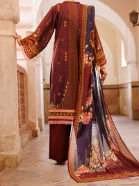 Maroon Lawn 3Pc Unstitched - ALP-3PS-1976