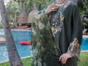 Mehndi Green Lawn 3 Piece Stitched - ALP-3PS-1993