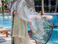 Pistachio Green Lawn 3Pc Stitched - ALP-3PS-1994