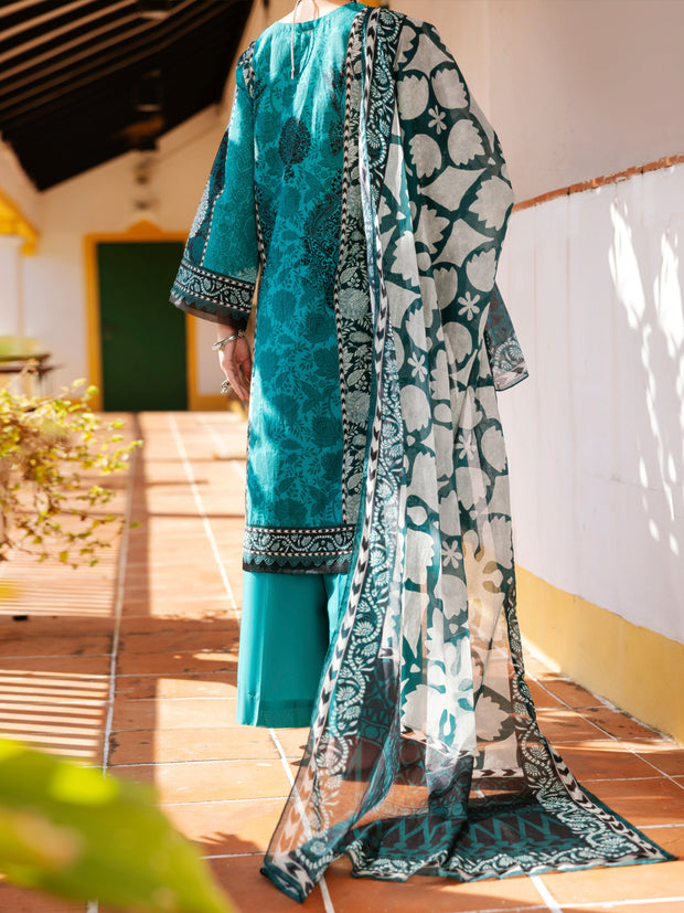 Sea Green Lawn 3 Piece Stitched - ALP-3PS-1996