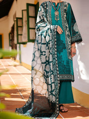 Sea Green Lawn 3 Piece Stitched - ALP-3PS-1996