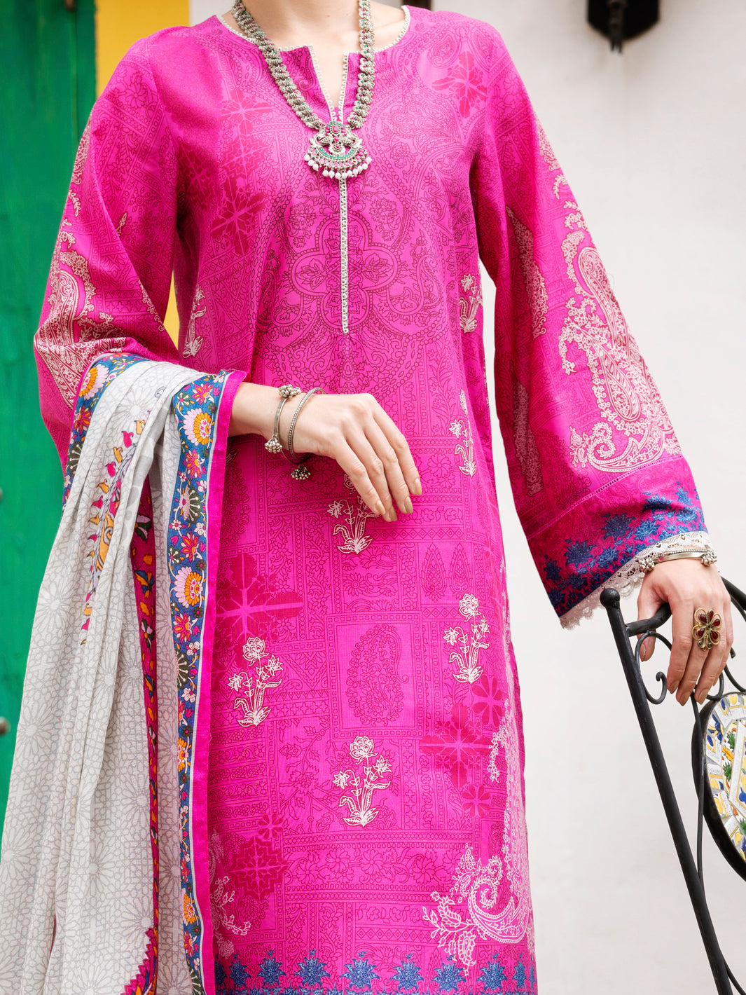 Pink Lawn 3Pc Stitched - ALP-3PS-2000