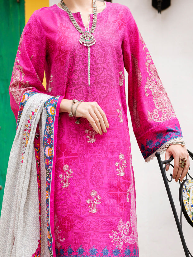 Pink Lawn 3 Piece Stitched - ALP-3PS-2000