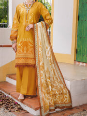 Mustard Lawn 3 Piece Stitched - ALP-3PS-2001