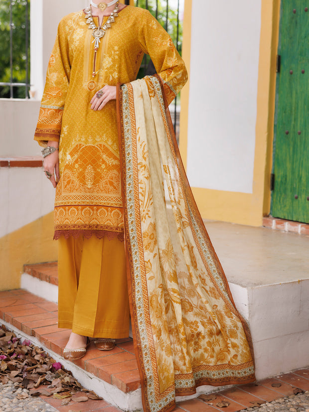 Mustard Lawn 3 Piece Unstitched - ALP-3PS-2001