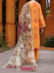 Mustard Jacquard 3 Piece Stitched - ALP-3PS-2012