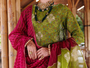 Green Maple Silk 3 Piece Unstitched - ALP-3PS-2026