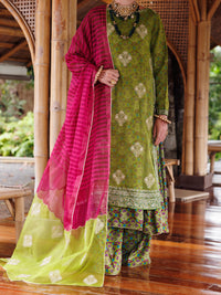 Green Maple Silk 3Pc Stitched - ALP-3PS-2026