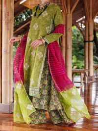 Green Maple Silk 3Pc Stitched - ALP-3PS-2026