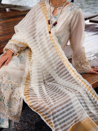 Cream Organza 3Pc Stitched - ALP-3PS-2029