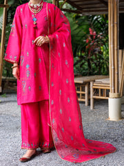 Pink Maple Silk 3 Piece Stitched - ALP-3PS-2033