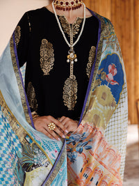 Black Viscose 3Pc Stitched - ALP-3PS-2040
