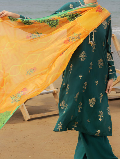 Green Viscose 3 Piece Stitched - ALP-3PS-2043