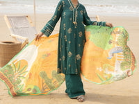 Green Viscose 3 Piece Stitched - ALP-3PS-2043