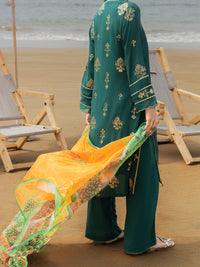 Green Viscose 3 Piece Stitched - ALP-3PS-2043