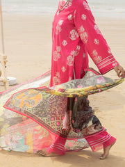Pink Viscose 3 Piece Stitched - ALP-3PS-2044
