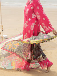 Pink Viscose 3 Piece Stitched - ALP-3PS-2044