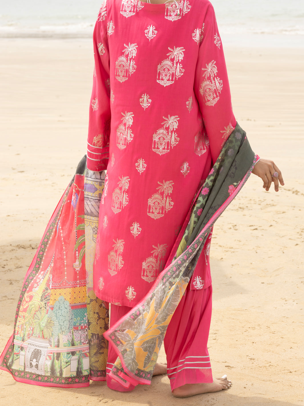 Pink Viscose 3 Piece Stitched - ALP-3PS-2044