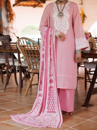 Light Pink Square Dobby 3Pc Stitched - ALP-3PS-2046