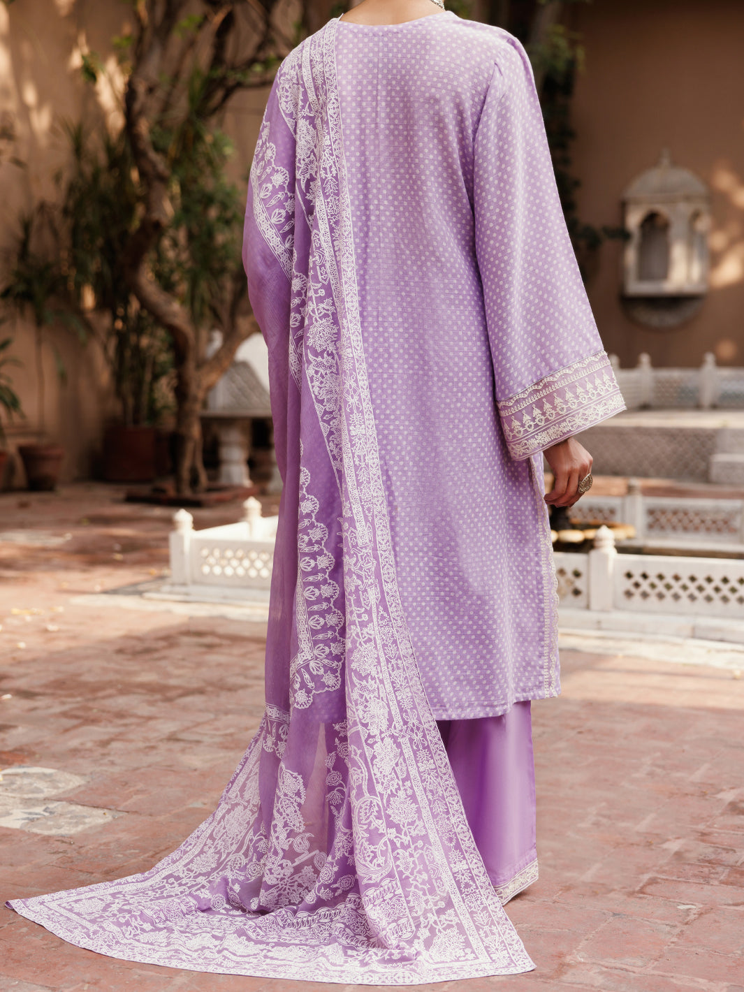 Light Purple Cotton 3Pc Stitched - ALP-3PS-2048