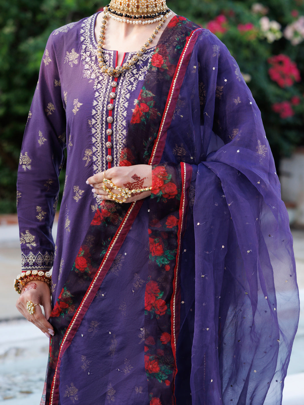 Purple Viscose Jacquard 3Pc Stitched - ALP-3PS-2054