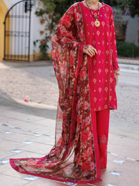 Pink Viscose Jacquard 3Pc Stitched - ALP-3PS-2065