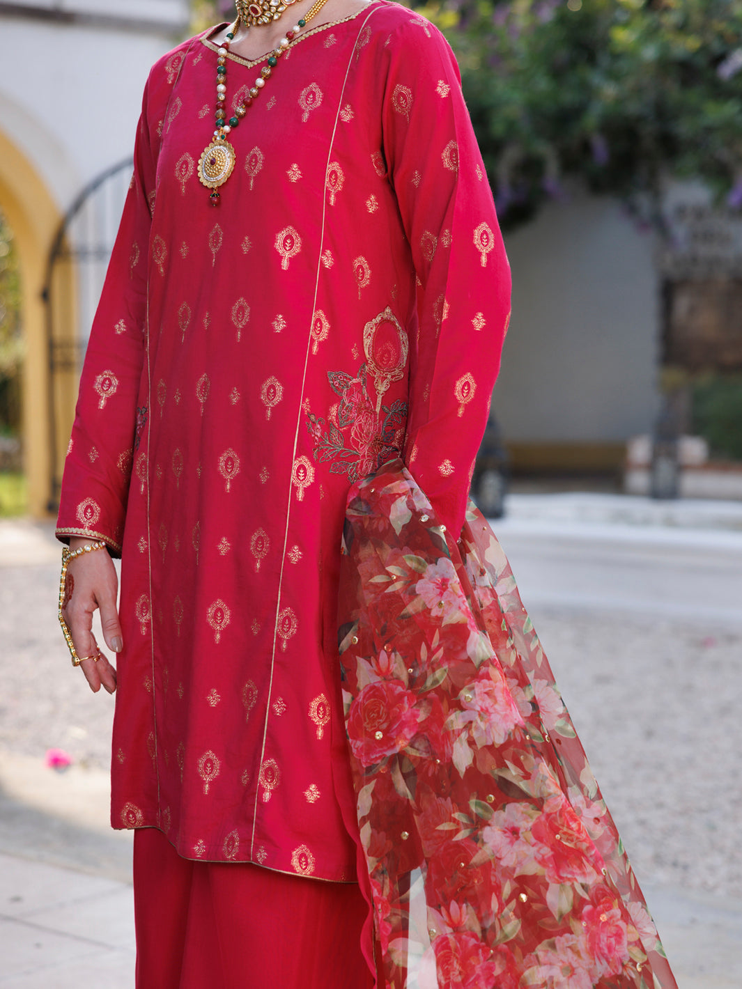 Pink Viscose Jacquard 3Pc Stitched - ALP-3PS-2065