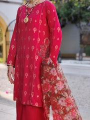 Pink Viscose Jacquard 3 Piece Stitched - ALP-3PS-2065